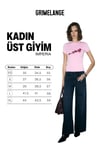 IMPERIA Kadın Yumuşak Kumaşlı Organik Pamuklu Baskı Detaylı Pembe T-Shirt