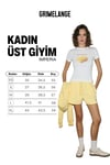 IMPERIA Kadın Yumuşak Kumaşlı Organik Pamuklu Baskı Detaylı Beyaz T-Shirt