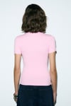 IMPERIA Kadın Yumuşak Kumaşlı Organik Pamuklu Baskı Detaylı Pembe T-Shirt