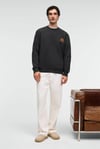 IRVING Erkek Yuvarlak Yaka Göğsü Ve Önü Regular Fit Antrasit Sweatshirt