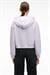 ISADORA Kadın Kapüşonlu Nakış Detaylı Regular Fit Crop Lila Sweatshirt