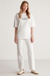 JANNA  Oversize Beyaz - Yeşil  T-Shirt