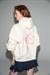JASSES Kadın Oversize Nakışlı Kapüşonlu Beyaz Sweatshirt