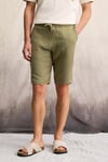 JENS Erkek %100 Pamuk Yanları Cepli Slim Fit Dar Kesim Haki Şort
