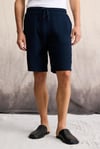 JENS Erkek %100 Pamuk Yanları Cepli Slim Fit Dar Kesim Lacivert Şort