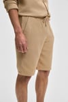 JENS Erkek %100 Pamuk Yanları Cepli Slim Fit Dar Kesim Bej Şort