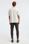 JETT Erkek %100 Organik Pamuklu Kalın Dokulu Oversize Fit Bisiklet Yaka Taş Rengi T-Shirt