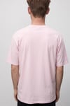 JETT Erkek Oversize Fit %100 Organik Pamuk Kalın Dokulu Bisiklet Yakalı Açık Pembe T-Shirt