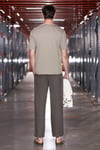 JETT Erkek Oversize Fit %100 Organik Pamuk Kalın Dokulu Bisiklet Yakalı Koyu Haki T-Shirt