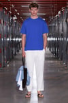 JETT Erkek Oversize Fit %100 Organik Pamuk Kalın Dokulu Bisiklet Yakalı Koyu Mavi T-Shirt