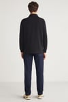 JOHN Erkek Polo Sweat Gömlek Yakalı Organik Pamuklu Yırtmaçlı İçi Polarsız Siyah Sweatshirt