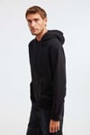 JORGE Erkek Yumuşacık Kapüşonlu Organik Pamuk Kanguru Cepli Regular Siyah Sweatshirt