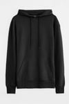 JORGE Erkek Yumuşacık Kapüşonlu Organik Pamuk Kanguru Cepli Regular Siyah Sweatshirt