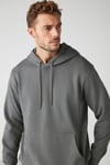 JORGE Erkek Yumuşacık Kapüşonlu Organik Pamuk Kanguru Cepli Regular Koyu Gri Sweatshirt