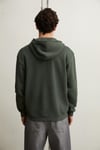 JUSTUS Erkek Kapüşonlu Kanguru Cepli Fermuar Yakalı Yeşil Sweatshirt