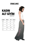 KENYOT Kadın Organik Pamuklu Nakış İşlemeli Geniş Paçalı Relaxed Fit Antrasit Eşofman Altı