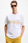 LAMINE Erkek Baskı Ve Nakış Detaylı %100 Organik Pamuk Bisiklet Yaka Kısa Kollu Regular Fit Beyaz T-Shirt