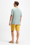 LAMINE Erkek Baskı Ve Nakış Detaylı %100 Organik Pamuk Bisiklet Yaka Kısa Kollu Regular Fit Yeşil T-Shirt