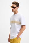 LAMINE Erkek Baskı Ve Nakış Detaylı %100 Organik Pamuk Bisiklet Yaka Kısa Kollu Regular Fit Beyaz T-Shirt