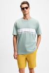 LAMINE Erkek Baskı Ve Nakış Detaylı %100 Organik Pamuk Bisiklet Yaka Kısa Kollu Regular Fit Yeşil T-Shirt