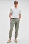 LAPORTE Erkek Dokulu Kumaşlı Slim Fit Beyaz Polo Yaka T-Shirt