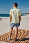 LAPORTE Erkek Dokulu Kumaşlı Slim Fit Sarı Polo Yaka T-Shirt