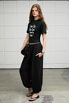 LAVINYA Kadın Yumuşak Kumaşlı %100 Pamuk Baskı Detaylı Siyah T-Shirt