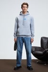 LELAND Erkek Kapüşonlu Kanguru Cepli Göğsü Nakışlı Regular Fit Grimelanj Sweatshirt