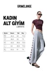 LIBRATE Kadın Organik Pamuklu Baskı Detaylı Çift Cepli Oversıze Grimelanj Eşofman Altı
