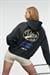 LUXE Kadın Renk Nakışlı Ve Arkası Baskı Detaylı Kapüşonlu Antrasit Sweatshirt
