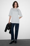 MAJER Kadın %100 Organik Pamuklu Western Tema Baskılı Regular Fit Grimelanj T-Shirt