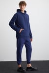 MALAGOS Erkek İçi Polarlı Yumuşacık 3 İplik İçi Şardonlu Regular Kapüşonlu Lacivert Sweatshirt
