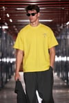 MANOIR Erkek Organik Pamuklu Baskı Detaylı Rahat Kalıp Sarı T-Shirt