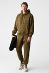 MARSHALLHOODIE Erkek Pamuklu İçi Polarlı Nakışlı Relaxed Haki Eşofman Takımı