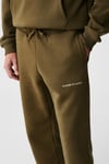 MARSHALLHOODIE Erkek Pamuklu İçi Polarlı Nakışlı Relaxed Haki Eşofman Takımı
