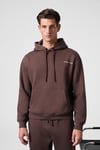 MARSHALLHOODIE Erkek Pamuklu İçi Polarlı Nakışlı Relaxed Kahverengi Eşofman Takımı