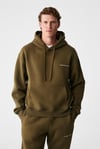 MARSHALLHOODIE Erkek Pamuklu İçi Polarlı Nakışlı Relaxed Haki Eşofman Takımı