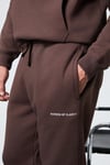 MARSHALLHOODIE Erkek Pamuklu İçi Polarlı Nakışlı Relaxed Kahverengi Eşofman Takımı