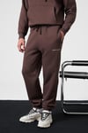 MARSHALLHOODIE Erkek Pamuklu İçi Polarlı Nakışlı Relaxed Kahverengi Eşofman Takımı