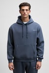 MARSHALLHOODIE Erkek Pamuklu İçi Polarlı Nakışlı Relaxed Koyu Gri Eşofman Takımı