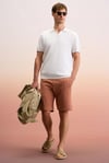 MATSEN Erkek Beli Lastikli Yan Ve Arka Cepli Relaxed Kiremit Rengi Şort