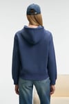 MELUREA Kadın Nakışlı Kapüşonlu Comfort Fit Koyu Mavi Sweatshirt