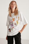MILLIE Basic Oversize Beyaz  T-Shirt