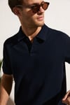 MINNUTU Erkek Organik Pamuklu Polo Yakalı Regular Fit Lacivert T-Shirt