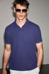 MINNUTU Erkek Organik Pamuklu Polo Yakalı Regular Fit Mor T-Shirt