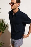 MINNUTU Erkek Organik Pamuklu Polo Yakalı Regular Fit Lacivert T-Shirt