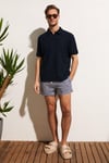 MINNUTU Erkek Organik Pamuklu Polo Yakalı Regular Fit Lacivert T-Shirt