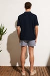 MINNUTU Erkek Organik Pamuklu Polo Yakalı Regular Fit Lacivert T-Shirt