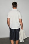 MINNUTU Erkek Organik Pamuklu Polo Yakalı Regular Fit Beyaz T-Shirt