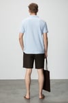 MINNUTU Erkek Organik Pamuklu Polo Yakalı Regular Fit Mavi T-Shirt